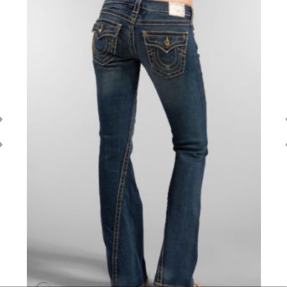 True Religion Low Rise Flare Jeans Size 28